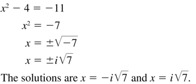 Big Ideas Math Algebra 2 Answers Chapter 3 Quadratic Equations and Complex Numbers 3.2 a 51