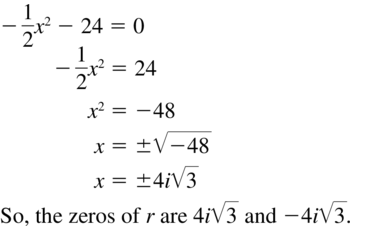 Big Ideas Math Algebra 2 Answers Chapter 3 Quadratic Equations and Complex Numbers 3.2 a 61