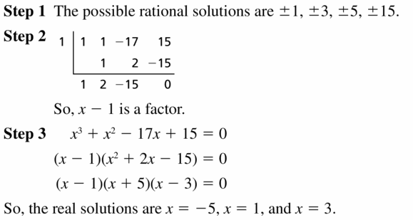 Big Ideas Math Algebra 2 Answers Chapter 4 Polynomial Functions 4.5 Question 25
