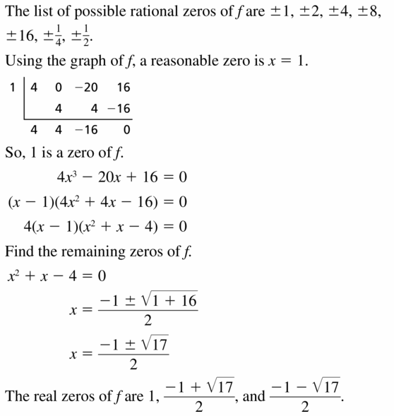 Big Ideas Math Algebra 2 Answers Chapter 4 Polynomial Functions 4.5 Question 39
