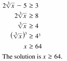 Big Ideas Math Algebra 2 Answers Chapter 5 Rational Exponents and Radical Functions 5.4 Question 37