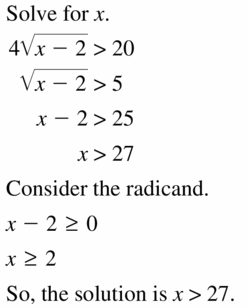 Big Ideas Math Algebra 2 Answers Chapter 5 Rational Exponents and Radical Functions 5.4 Question 39