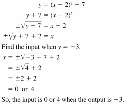 Big Ideas Math Algebra 2 Answers Chapter 5 Rational Exponents and Radical Functions 5.6 Question 11