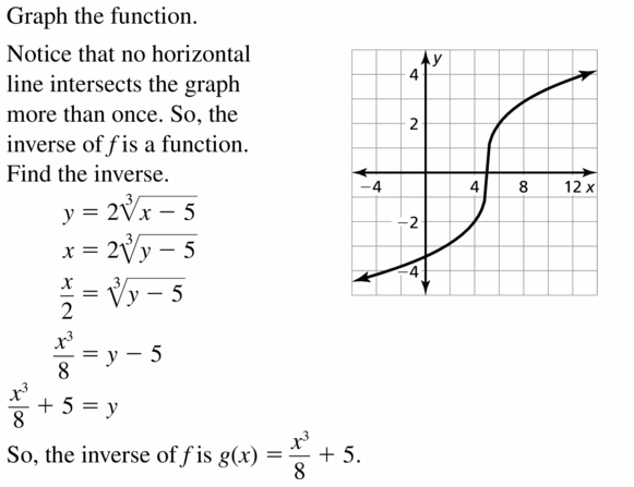 Big Ideas Math Algebra 2 Answers Chapter 5 Rational Exponents and Radical Functions 5.6 Question 39