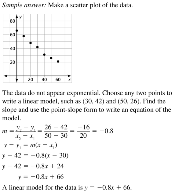 Big Ideas Math Algebra 2 Answers Chapter 6 Exponential and Logarithmic Functions 6.7 a 23