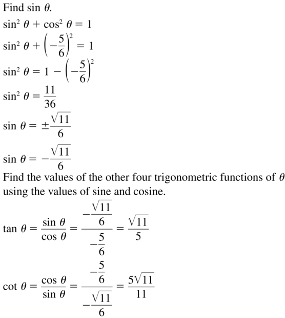 Big Ideas Math Algebra 2 Answers Chapter 9 Trigonometric Ratios and Functions 9.7 a 7.1