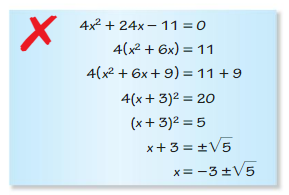 Big Ideas Math Algebra 2 Solutions Chapter 3 Quadratic Equations and Complex Numbers 3.3 7