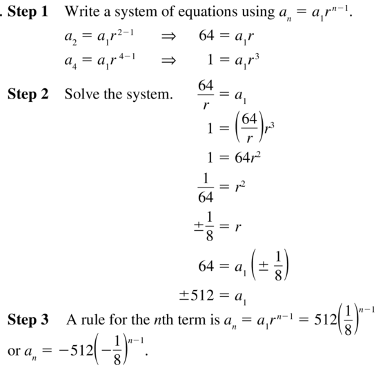 Big Ideas Math Algebra 2 Solutions Chapter 8 Sequences and Series 8.3 a 37
