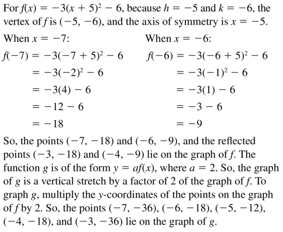 Big Ideas Math Answer Key Algebra 1 Chapter 8 Graphing Quadratic Functions 8.4 a 51.1