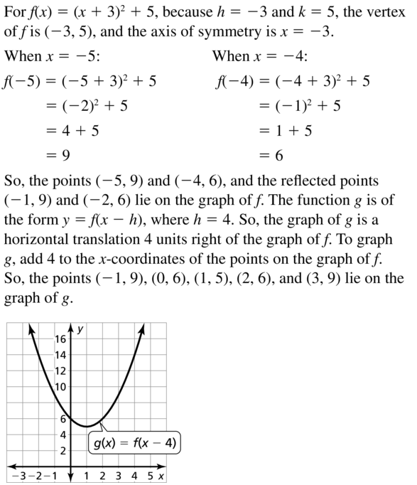 Big Ideas Math Answer Key Algebra 1 Chapter 8 Graphing Quadratic Functions 8.4 a 53