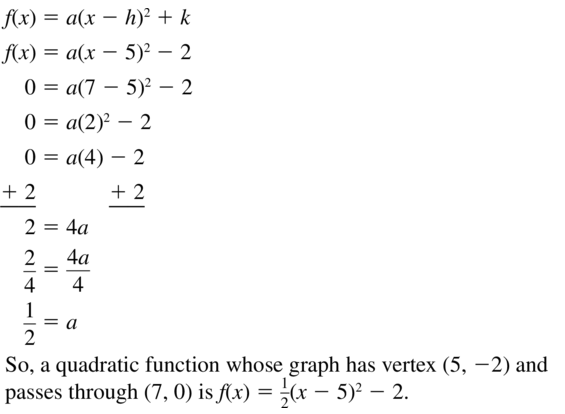 Big Ideas Math Answer Key Algebra 1 Chapter 8 Graphing Quadratic Functions 8.4 a 61