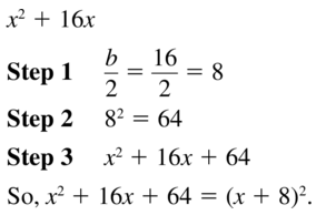 Big Ideas Math Answer Key Algebra 1 Chapter 9 Solving Quadratic Equations 9.4 a 13