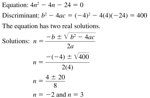 Big Ideas Math Answer Key Algebra 2 Chapter 3 Quadratic Equations and Complex Numbers 3.4 a 21