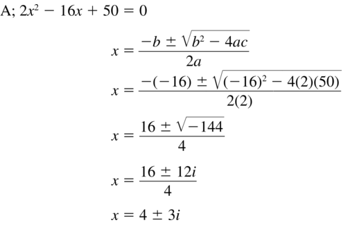 Big Ideas Math Answer Key Algebra 2 Chapter 3 Quadratic Equations and Complex Numbers 3.4 a 27