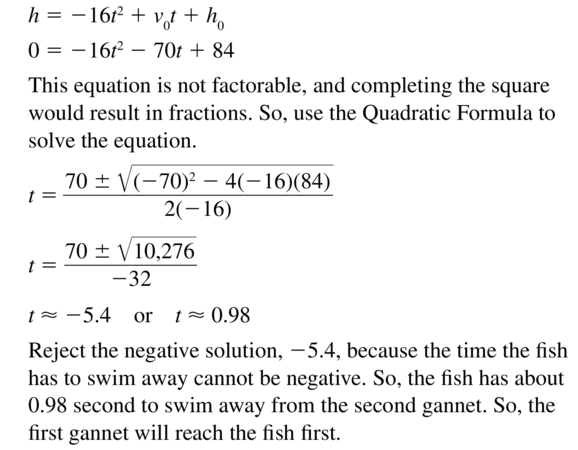 Big Ideas Math Answer Key Algebra 2 Chapter 3 Quadratic Equations and Complex Numbers 3.4 a 67.2