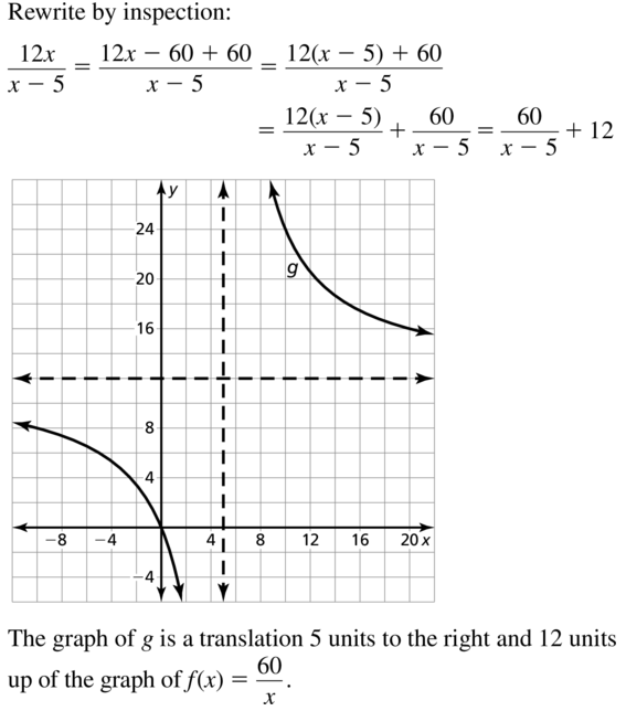 Big Ideas Math Answer Key Algebra 2 Chapter 7 Rational Functions 7.4 a 33