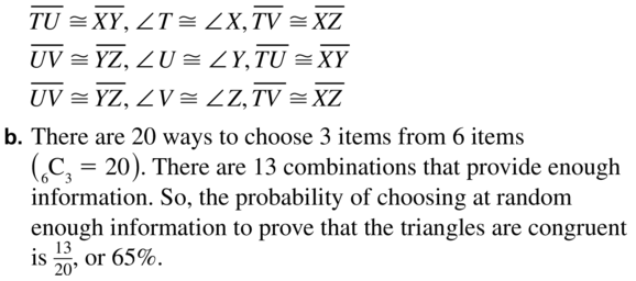 Big Ideas Math Answer Key Geometry Chapter 5 Congruent Triangles 5.6 a 33.2