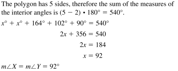 Big Ideas Math Answer Key Geometry Chapter 7 Quadrilaterals and Other Polygons 7.1 a 19