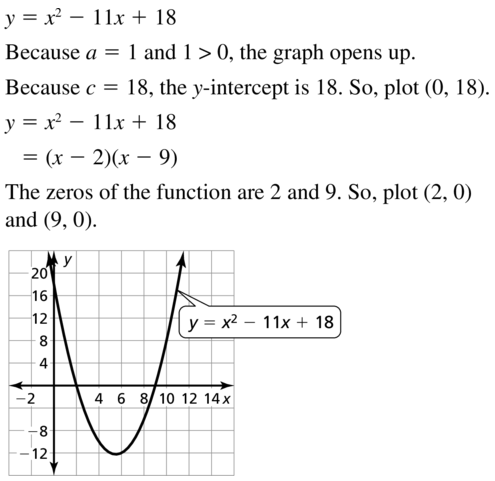 Big Ideas Math Answers Algebra 1 Chapter 8 Graphing Quadratic Functions 8.5 a 39