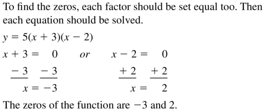 Big Ideas Math Answers Algebra 1 Chapter 8 Graphing Quadratic Functions 8.5 a 43