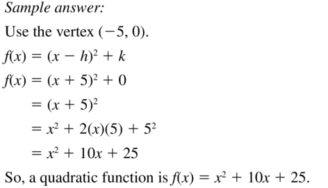 Big Ideas Math Answers Algebra 1 Chapter 8 Graphing Quadratic Functions 8.5 a 53