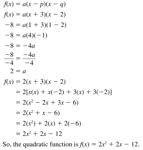 Big Ideas Math Answers Algebra 1 Chapter 8 Graphing Quadratic Functions 8.5 a 57