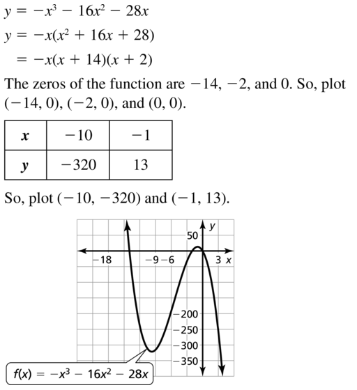 Big Ideas Math Answers Algebra 1 Chapter 8 Graphing Quadratic Functions 8.5 a 67