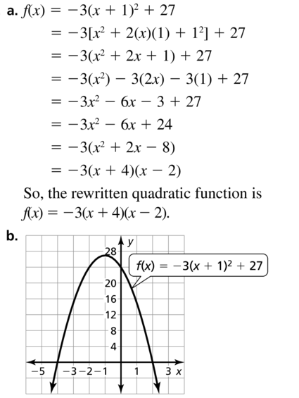 Big Ideas Math Answers Algebra 1 Chapter 8 Graphing Quadratic Functions 8.5 a 93.1