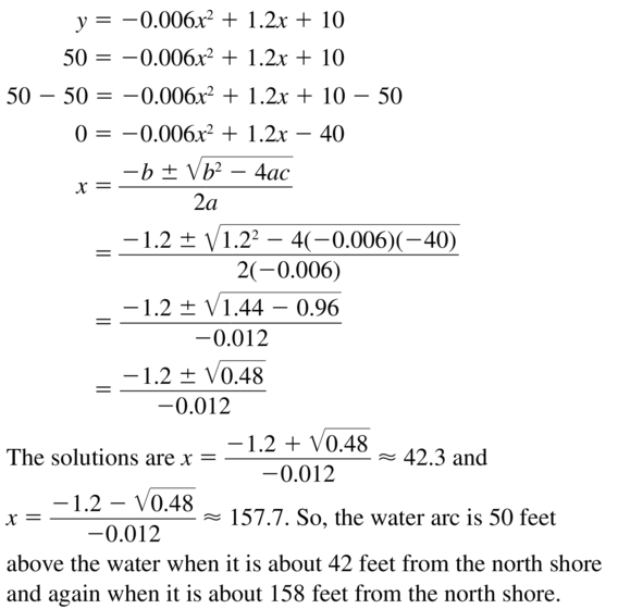 Big Ideas Math Answers Algebra 1 Chapter 9 Solving Quadratic Equations 9.5 a 47