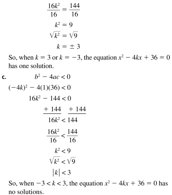 Big Ideas Math Answers Algebra 1 Chapter 9 Solving Quadratic Equations 9.5 a 81.2