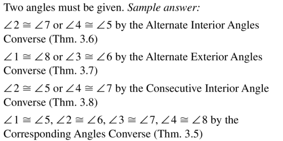 Big Ideas Math Geometry Answer Key Chapter 3 Parallel and Perpendicular Lines 3.3 a 31