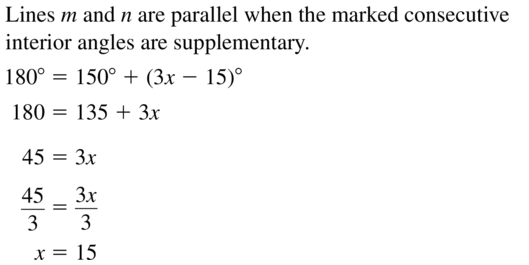 Big Ideas Math Geometry Answer Key Chapter 3 Parallel and Perpendicular Lines 3.3 a 5