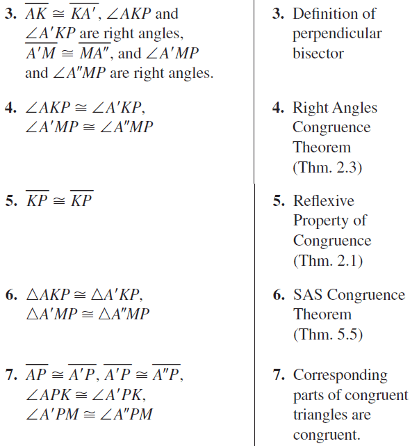 Big Ideas Math Geometry Answer Key Chapter 5 Congruent Triangles 5.3 a 31.2