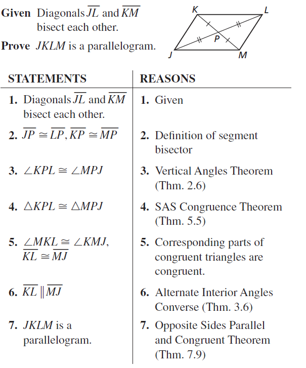 Big Ideas Math Geometry Answer Key Chapter 7 Quadrilaterals and Other Polygons 7.3 a 41