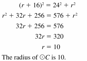 Big Ideas Math Geometry Answers Chapter 10 Circles 10.1 Ans 23
