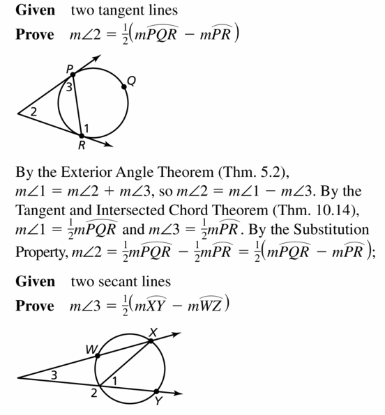 Big Ideas Math Geometry Answers Chapter 10 Circles 10.5 Ans 37.2