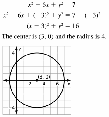 Big Ideas Math Geometry Answers Chapter 10 Circles 10.7 Ans 15