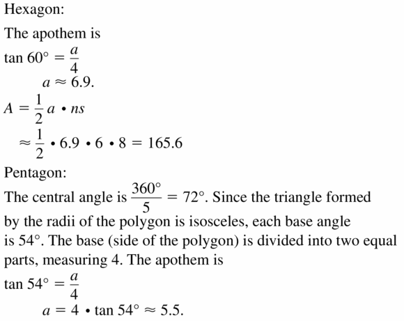 Big Ideas Math Geometry Answers Chapter 11 Circumference, Area, and Volume 11.3 Ques 49.1