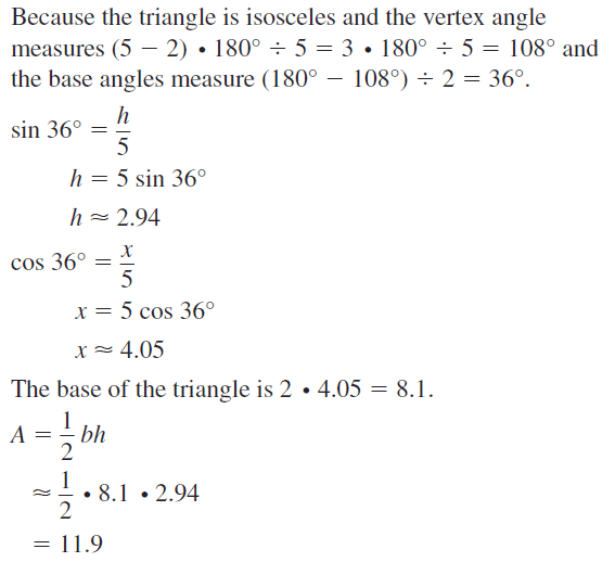 Big Ideas Math Geometry Answers Chapter 11 Circumference, Area, and Volume 11.3 Ques 51.2