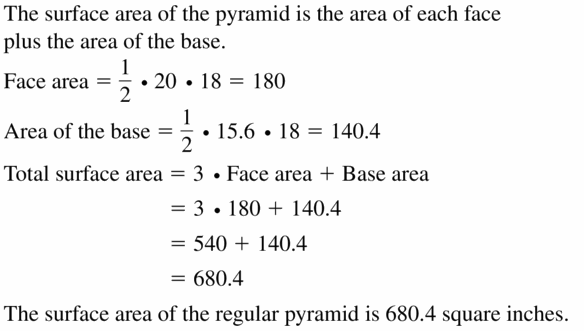 Big Ideas Math Geometry Answers Chapter 11 Circumference, Area, and Volume 11.5 Ques 57