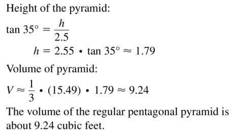 Big Ideas Math Geometry Answers Chapter 11 Circumference, Area, and Volume 11.6 Ques 23.2