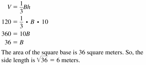Big Ideas Math Geometry Answers Chapter 11 Circumference, Area, and Volume 11.6 Ques 5