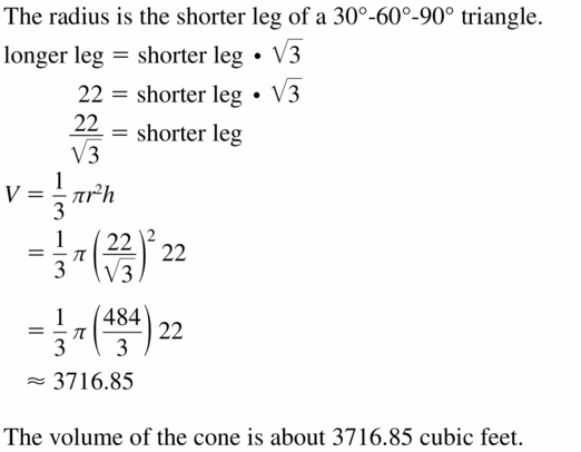 Big Ideas Math Geometry Answers Chapter 11 Circumference, Area, and Volume 11.7 Ques 19