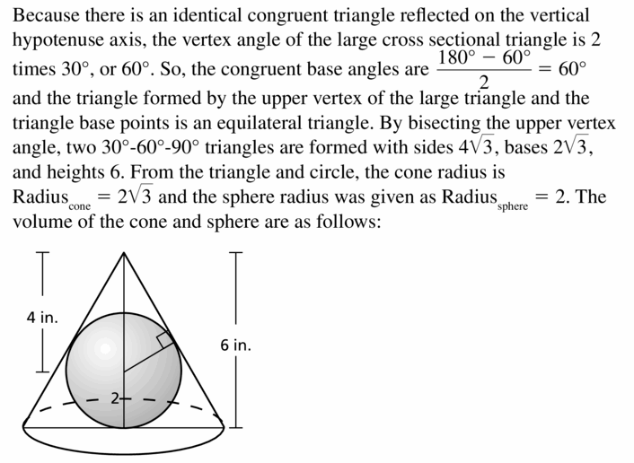 Big Ideas Math Geometry Answers Chapter 11 Circumference, Area, and Volume 11.8 Ques 47.2