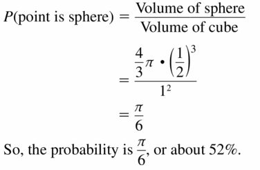 Big Ideas Math Geometry Answers Chapter 12 Probability 12.1 Qu 25.1