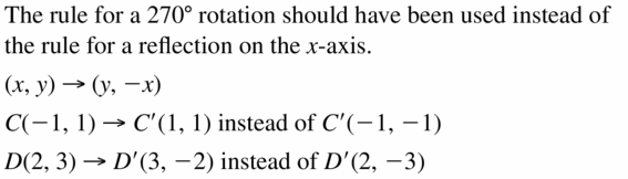 Big Ideas Math Geometry Answers Chapter 4 Transformations 4.3 Question 25
