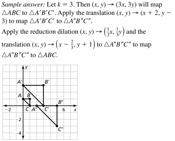 Big Ideas Math Geometry Answers Chapter 4 Transformations 4.6 Question 19