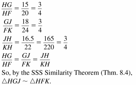 Big Ideas Math Geometry Answers Chapter 8 Similarity 8.3 Answ 13