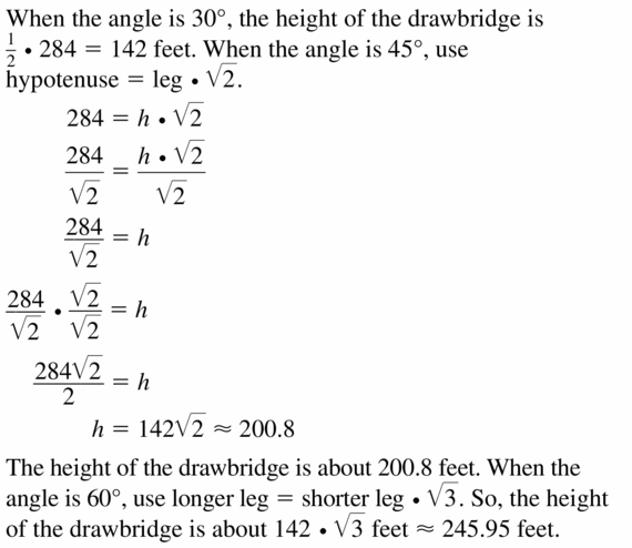 Big Ideas Math Geometry Answers Chapter 9 Right Triangles and Trigonometry 9.2 Ans 17