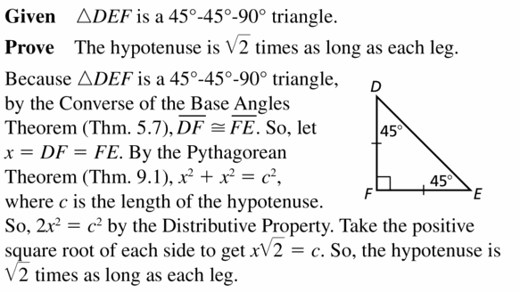 Big Ideas Math Geometry Answers Chapter 9 Right Triangles and Trigonometry 9.2 Ans 19